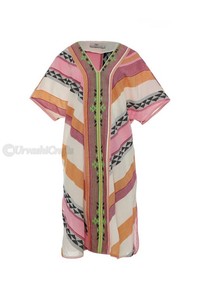 Hot bán gerader weiter schnitt, WEITE 3/4-armel MIT verstellbarem bindeband AM saum, ethno-jacquard-Thiết kế của phụ nữ Dresses - Product Image 5