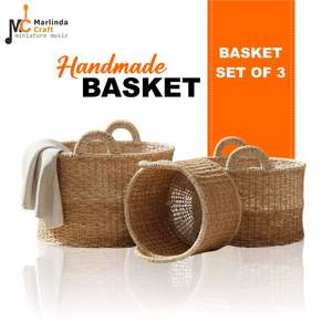 Juego de 3 Cestas de Fibra de Coco Artesanales - Product Image 1