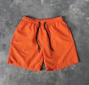 2025 été maillot de bain couleur unie hommes Shorts maillots de bain Shorts avec poches taille moyenne 100% coton respirant Sweat Shorts - Product Image 2