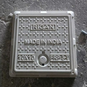 Couverture en fibre de verre FRP/GRP haute résistance mécanique 18x24 carré gris anti-UV écologique imperméable anti-corrosion modèle 08 - Product Image 1