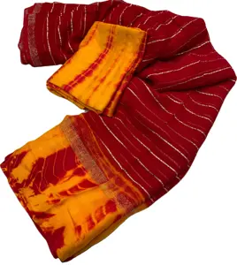 Top Trusted quality pure chiffon saree with zari woven linings and sartin pattu border Solid plain saree with shibori sartin