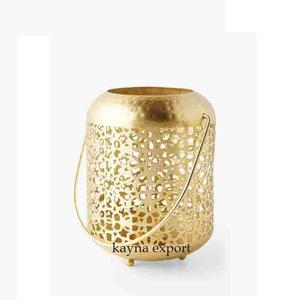 Dernier bougeoir votif marron en métal de forme longue fait à la main bougeoir votif en métal de fer pour la décoration de table de restaurant - Product Image 6