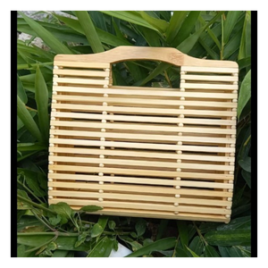 Bolso de bambú natural de moda, espacioso y ligero, diseño hecho a mano, ideal para trajes de verano, viajes o estilo casual - Product Image 5