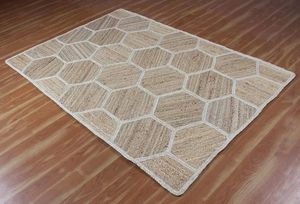 Handmade Modern Farmhouse Rectangle Jute Rug Durable 2x3 Feet for High Traffic Areas in Living Room & Bedroom - Product Image 5