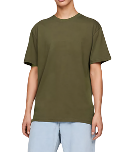 Camisetas de Gimnasio para Hombre, 100% Algodón, Lisas, Casuales, de Manga Corta, Corte Regular, Cuello Redondo, Tejido Frontal Transpirable, de Secado Rápido - Product Image 1