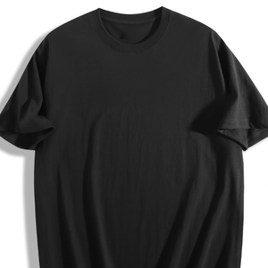 Camiseta larga Formal de algodón 100% Premium para hombre, manga corta con cuello redondo y comodidad Superior - Product Image 1