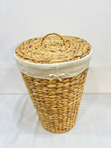 Bac de rangement en jacinthe d'eau naturelle fabriqué à la main polyvalent chaud décoration intérieure et panier de rangement domestique - Product Image 6