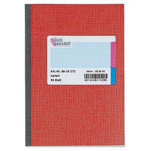 Knig & Ebhardt A5 Squared Red Notebook 96 Sheets - Product Image 1