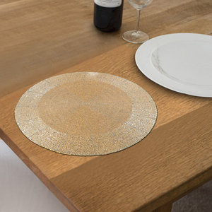 Round <b>Glass</b> Placemat for Dining Table Elegant Clear Table Mat Modern <b>Heat</b> <b>Resistant</b> Table Decor - Product Image 3