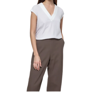 Chemise d'été élégante pour femmes coupe personnalisée expédition rapide vêtement OEM durable Vietnam vêtements de mode lavables tissage tissé - Product Image 5