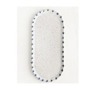 Bandeja de cerámica grande, Plato decorativo hecho a mano para comedor, cocina, desayuno, aperitivos, café, té, baño, tocador, uso de almacenamiento - Product Image 3