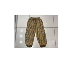 Lady's Comfy Floral Print Silk Harem Pant Bohemian Hippie Style Baggy Yoga Wear with Elastic Waist Featuring Logo Decoration - Product Image 1