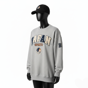 Sudadera Extra Grande para Mujer, Felpa Premium, Tela Suave de Algodón, Logotipo Personalizado con Apliques Bordados, Sudadera Transpirable para Mujer - Product Image 3