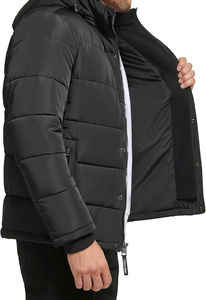 Veste d'hiver à manches longues de haute qualité pour hommes avec logo personnalisé imprimé en gros veste à manches longues personnalisée couleur unie - Product Image 6