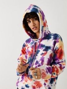 Op Maat Gemaakte Capuchon Tie Dye Hoodies Mannen Oversized Sweatshirts Unisex Streetwear Baggy <span class=keywords><strong>Hiphop</strong></span> Hoodies Sweatshirts Heren Kleding - Product Image 2