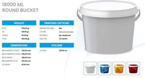 ถังกลม18000มล. รักษาความสดใหม่สไตล์ยุโรปสำหรับใช้ในบ้าน - Product Image 2