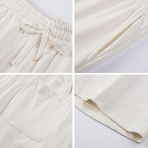 คุณภาพสูงหน้าจอพัฟพิมพ์ผ้าฝ้ายวินเทจที่กําหนดเองผู้ผลิตภาษาฝรั่งเศสคําเทอร์รี่เหงื่อผู้ชายกรดล้างกางเกงขาสั้น 2024 - Product Image 3