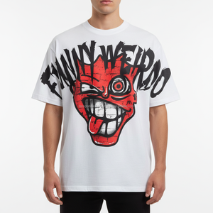 High Quality Eco-Friendly Heavyweight Boxy Oversized Streetwear T-<b>Shirt</b> Custom Screen Print Heavy Cotton Cropped Graphic <b>Men</b> - Product Image 1