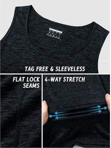 Men's Plus Size Casual Quick-Dry Sleeveless <b>Workout</b> <b>Tank</b> <b>Top</b> Knitted Gym Performance Athletic Muscle Shirt for Bodybuilding - Product Image 6