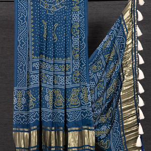 Dupatta de Seda para Mujer Gaji, con Estampado Digital y Borlas, Antiarrugas, Absorbe la Humedad, Protección Solar, Informal, para Verano, Otoño, Fiestas, Invierno - Product Image 1