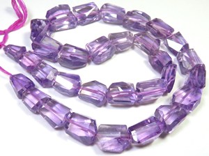 Perles de pierres précieuses d'améthyste violette en vrac, 12-17 mm, coupe facettée irrégulière, 16 pouces, perles de nugget d'améthyste naturelle pour bijoux - Product Image 3