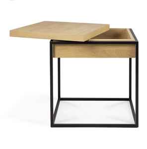 Luxury Modern <b>Square</b> Top <b>Side</b> <b>Table</b> Set Good Quality Iron 2 Pieces for Living Room and Bedroom Coffee <b>Tables</b> - Product Image 4