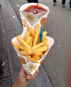 กล่องคอมโบแบบกำหนดเองสำหรับใส่ชูโร เฟรนช์ฟรายส์ แซนด์วิช เฟรนช์ฟรายส์ ชาวาร์มา บรรจุภัณฑ์แบบกำหนดเองพร้อมช่องใส่ซอส - Product Image 4