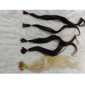 Extensiones de cabello humano Remy de grado profesional I Tip hechas con hebras alineadas con cutícula de calidad superior para una larga duración sin costuras - Product Image 6