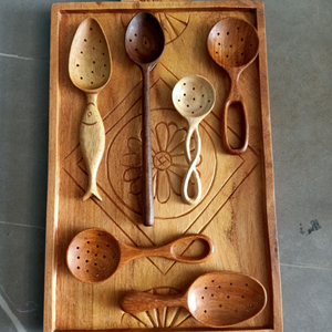 ช้อนไม้กิ่งไม้วินเทจทำด้วยมือด้ามยาวเป็นมิตรกับสิ่งแวดล้อมของขวัญแกะสลักส่วนบุคคลสำหรับคนรักธรรมชาติโอกาสทางธุรกิจ - Product Image 2