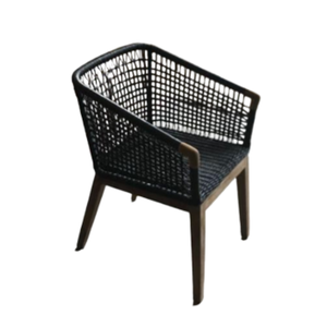 Chaise d'hôtel moderne en rotin avec pieds coniques, dossier ouvert, style contemporain, mobilier d'intérieur, usage commercial durable - Product Image 1