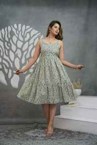 Vestido ecológico transpirable 100% algodón estampado hasta el muslo para mujer estilo de fiesta de verano - Product Image 2