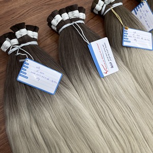 Ombre Color Cabello a granel Paquetes de cabello liso sedoso 100% Extensiones de cabello a granel Remy virgen humana - Product Image 5