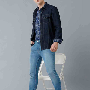 Bas prix différents Style hommes Denim chemise Druable matériel écologique hommes Denim chemise fabriqué en usine hommes Vintage Denim chemise - Product Image 4