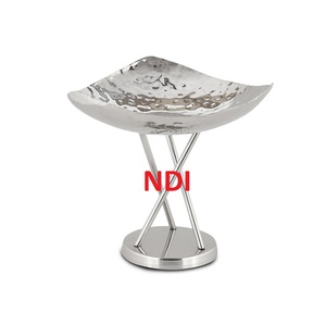 Hand Curved Decorative Cup <b>Cake</b> <b>Server</b> Stand Table Top Decoration Metal Nickle Plated <b>Cake</b> Platter Stand For Wholesale Price - Product Image 1