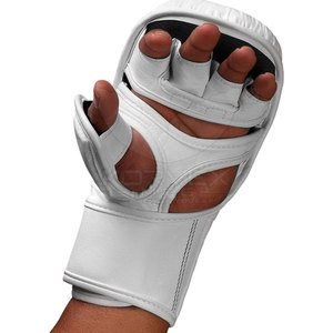 Gants de sparring MMA professionnels en cuir, antidérapants, avec sangle de poignet réglable, évacuation de l'humidité, rembourrage en mousse haute densité - Product Image 2