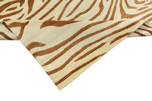 Alfombra de lana de seda oxidada Beige de diseñador de lujo, juego de alfombra moderna bordada a mano para sala de estar, técnica de pila de bucle - Product Image 2