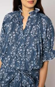 เดรสสั้นคอวีแขนสั้นพิมพ์ลายสำหรับใส่ในวันหยุดดีไซน์เนอร์ความยาวขนาดเล็ก2024ใหม่ - Product Image 2