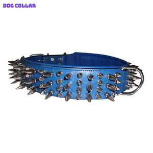 Collar de perro de cuero con tachuelas y remaches, proveedor líder de accesorios para mascotas, precios a granel - Product Image 2