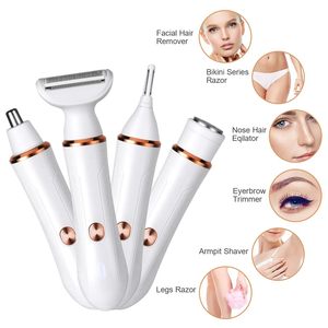 Afeitadora Eléctrica 4 en 1 para Mujer con Doble Cuchilla, Recortadora de Vello Íntimo sin Dolor para Cara, Nariz, Axilas, Línea del Bikini y Otras Áreas - Product Image 3