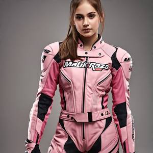 Combinaisons de moto en cuir pour adolescente | Coupe sur mesure | Style de designer pour femme | Artisanat de qualité supérieure | Finition luxueuse - Product Image 2