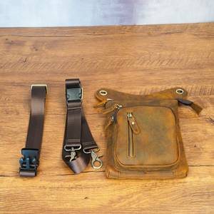 Men's Genuine Leather Waist Bag Chest Pack Leather Waist Pack Male Fanny Bum Money Bag Molle <b>Belt</b> Bag <b>Pouch</b> LWB-0193 - Product Image 4