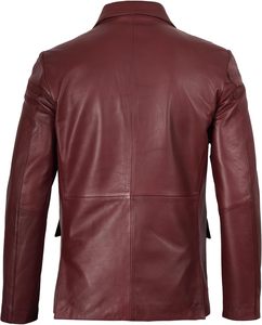 Men's Women's Black Genuine <b>Leather</b> Stand Hooded Windproof Breathable Winter Autumn Casual Stylish New Style <b>Leather</b> <b>Jacket</b> - Product Image 3