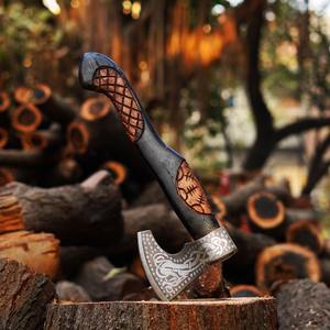 Industrial Grade Outdoor Camping <b>Axe</b> with High Carbon Steel Head and Wooden Handle for <b>Cutting</b> down Trees and <b>Wood</b> - Product Image 2