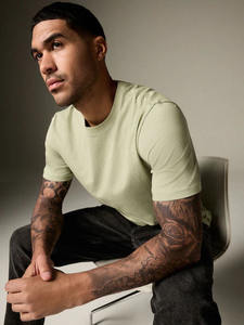 Camiseta informal de diseño personalizado para hombre, ajuste cómodo, ropa de calle de punto de algodón 100%, estilo diario, venta al por mayor a granel - Product Image 4