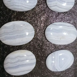 Cabujón de Ágata Suelta de Primera Calidad, Mezcla de Tamaños y Formas, Azul Encaje, Cabujón de Ágata Encaje, Gema Pulida Lisa, 20% de Descuento y Regalo - Product Image 3