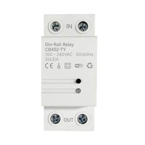 Relé Inteligente <span class=keywords><strong>WiFi</strong></span> Tuya para Riel DIN de 63A, Control de Encendido/Apagado con Monitor de Energía, Datos de Energía en Tiempo Real para Sistema de Monitoreo de Energía - Product Image 3