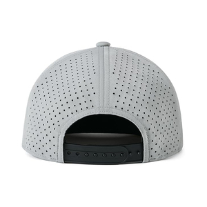 Gorras de béisbol Snapback de lona impermeables con borde curvo estructurado de 6 paneles de estilo lujoso con parche de goma para uso en exteriores - Product Image 5