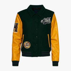 2024 Custom New Fashion Woman Leather <b>Jacket</b> with Stand Collar and <b>Silver</b> Buttons Design Men's <b>Jacket</b> - Product Image 3