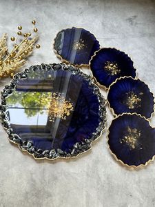 Plateau de service en résine époxy durable, fait à la main, essentiel de cuisine pour la maison, le restaurant, l'hôtel et la décoration. - Product Image 6