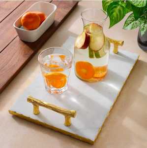 Tabla de Queso Decorativa Moderna de Madera Grande con Diseño de Orquídea, Cuchillo de Alta Demanda, Mango Dorado, Bloque de Cortar de Mármol Blanco, Apto para Lavavajillas - Product Image 2